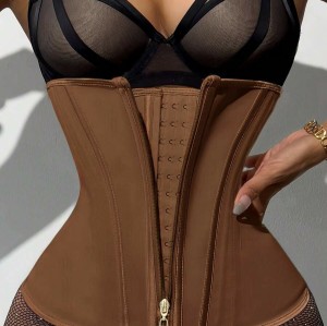 2105 Women's Latex Waist Trainer Corset with Hooks - OEM, ODM Available | Breathable Mesh & Silicone Options for Enhanced Comfort | Wholesale and Sourcing Agents Welcome