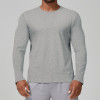 European & American Men's Sports Casual Long Sleeve T-Shirt - Skin-Friendly and Breathable for Yoga & Outdoor Use | OEM, ODM Available | 1186