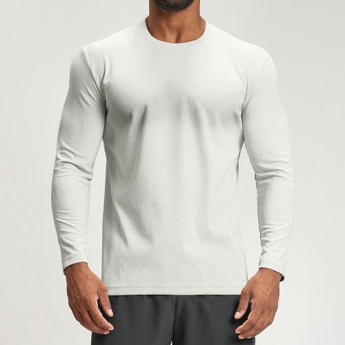 Cross-Border European Size Skin-Friendly Round Neck Quick-Dry Sports Casual Outdoor Hiking Mountaineering Yoga Fitness Home Long Sleeve 4159