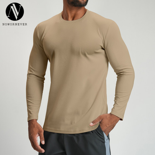 Cross-Border European Size Skin-Friendly Round Neck Quick-Dry Sports Casual Outdoor Hiking Mountaineering Yoga Fitness Home Long Sleeve 4159
