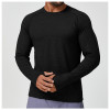 Men's Yoga Long Sleeve Training Top 1188 - American Style Two-Tone Skin-Friendly Quick-Dry Sports Casual Wear - OEM, ODM & Wholesale Opportunities for Clients