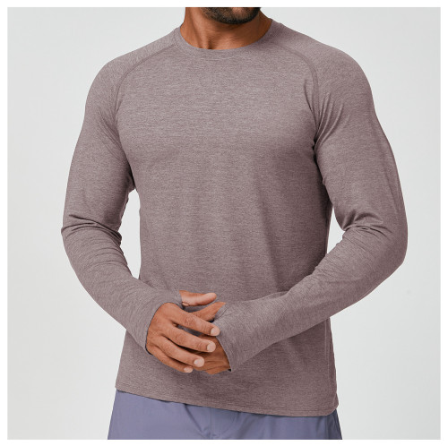 Men's Yoga Long Sleeve Training Top 1188 - American Style Two-Tone Skin-Friendly Quick-Dry Sports Casual Wear - OEM, ODM & Wholesale Opportunities for Clients