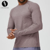 Men's Yoga Long Sleeve Training Top 1188 - American Style Two-Tone Skin-Friendly Quick-Dry Sports Casual Wear - OEM, ODM & Wholesale Opportunities for Clients