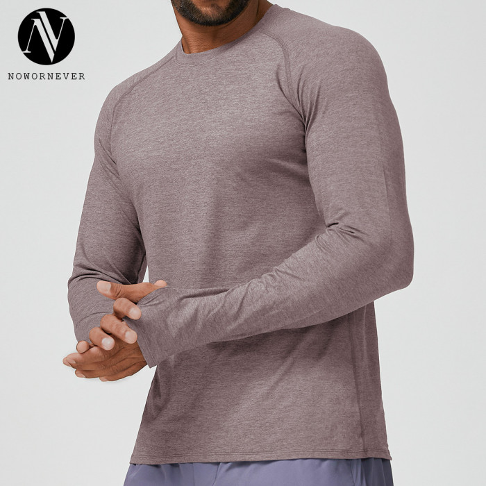 Men's Yoga Long Sleeve Training Top 1188 - American Style Two-Tone Skin-Friendly Quick-Dry Sports Casual Wear - OEM, ODM & Wholesale Opportunities for Clients