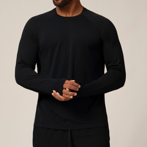 Wholesale Cross-Border Seamless Men's Quick-Dry Long Sleeve T-Shirt - Moisture-Wicking, Breathable Sports Casual Outdoor Top | OEM, ODM, and Sourcing Agents Partnerships1060