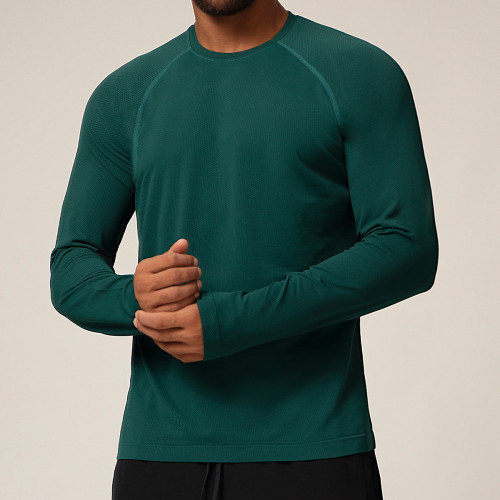 Wholesale Cross-Border Seamless Men's Quick-Dry Long Sleeve T-Shirt - Moisture-Wicking, Breathable Sports Casual Outdoor Top | OEM, ODM, and Sourcing Agents Partnerships1060