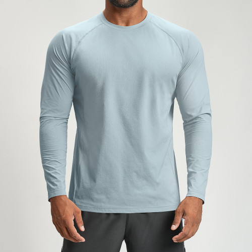 Bulk Men's Quick-Dry Sports Fitness T-Shirt - Breathable Long Sleeve, Skin-Friendly Design for Outdoor Hiking & Home | OEM, ODM, Contract Manufacturing Available!1152