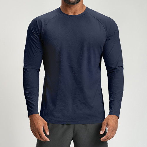 Bulk Men's Quick-Dry Sports Fitness T-Shirt - Breathable Long Sleeve, Skin-Friendly Design for Outdoor Hiking & Home | OEM, ODM, Contract Manufacturing Available!1152