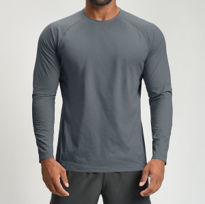Bulk Men's Quick-Dry Sports Fitness T-Shirt - Breathable Long Sleeve, Skin-Friendly Design for Outdoor Hiking & Home | OEM, ODM, Contract Manufacturing Available!1152