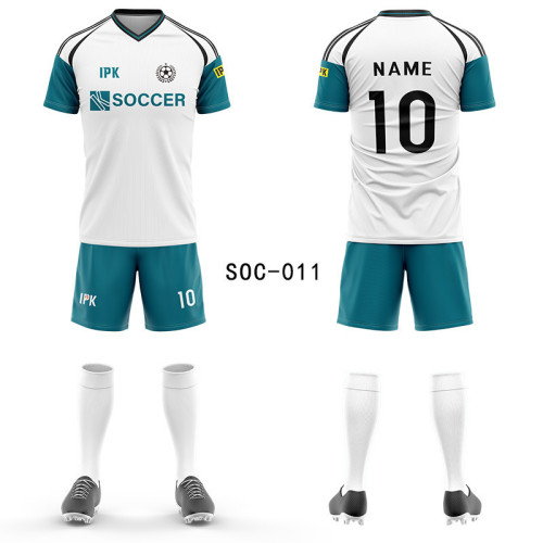 SOC-001 Custom Full Print Soccer Jersey Set - OEM & ODM Team Uniform for Men & Kids, Personalized Football Kit, Wholesale Options Available, Perfect for Sporting Events and Team Branding