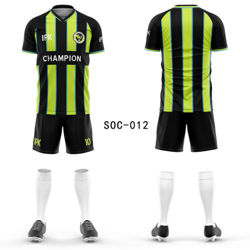 SOC-001 Custom Full Print Soccer Jersey Set - OEM & ODM Team Uniform for Men & Kids, Personalized Football Kit, Wholesale Options Available, Perfect for Sporting Events and Team Branding