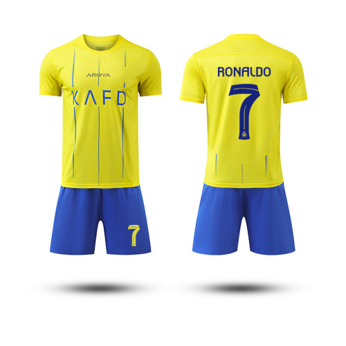 YL-YQH Kids' Soccer Jersey Set - Argentina/Brazil Style Football Training Kit for Boys & Girls | OEM, ODM, Wholesale | Messi/Ronaldo Replica Uniforms for Sport Retailers and Sourcing Agents