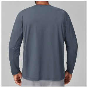 Men's Quick-Dry Round Neck Long Sleeve T-Shirt | Breathable & Skin-Friendly Fabric for Yoga and Fitness | Bulk Orders & OEM/ODM Services | Ideal for Activewear Sourcing1128