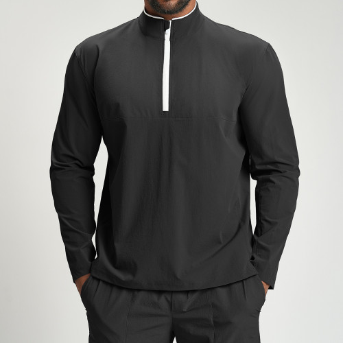 Activewear OEM & ODM: Men's Eco-Friendly Recycled Color-Block Quick-Dry Sports Jacket 1157 | Long Sleeve Outdoor Fitness Commuting Casual Wear | Wholesale Options