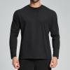 Cross-Border Men's Micro-Pore Moisture-Wicking Sports Casual Fitness T-Shirt Home Hiking Mountaineering Jogging Long Sleeve 5091