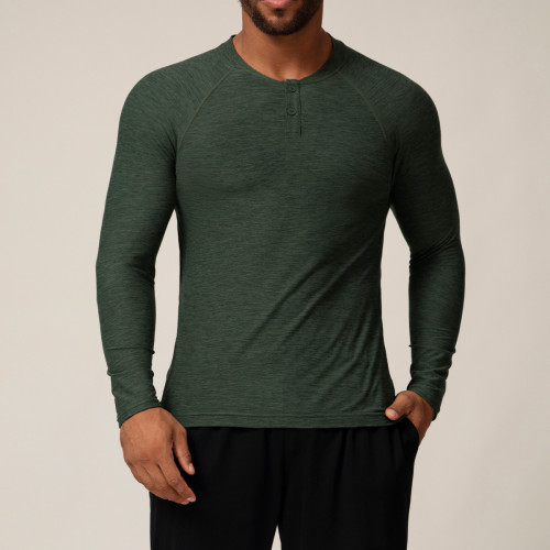 Wholesale OEM & ODM Men's Long Sleeve Quick-Dry T-Shirt | Perfect for Autumn/Winter Fitness Training | Cross-Border European & American Style Casual Base Layer 1026 - Sourcing Agents Welcome