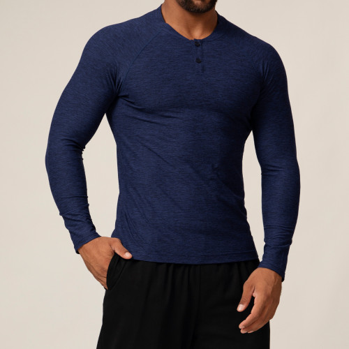 Wholesale OEM & ODM Men's Long Sleeve Quick-Dry T-Shirt | Perfect for Autumn/Winter Fitness Training | Cross-Border European & American Style Casual Base Layer 1026 - Sourcing Agents Welcome