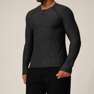 Wholesale OEM & ODM Men's Long Sleeve Quick-Dry T-Shirt | Perfect for Autumn/Winter Fitness Training | Cross-Border European & American Style Casual Base Layer 1026 - Sourcing Agents Welcome