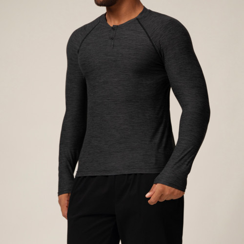 Wholesale OEM & ODM Men's Long Sleeve Quick-Dry T-Shirt | Perfect for Autumn/Winter Fitness Training | Cross-Border European & American Style Casual Base Layer 1026 - Sourcing Agents Welcome