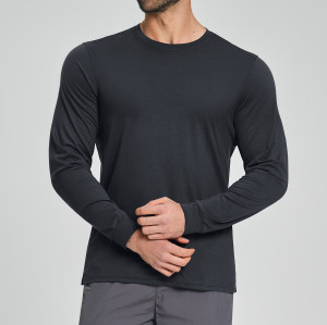Sourcing Agents Welcome: Men's Lyocell Merino Wool Blend Breathable Long Sleeve for Outdoor Sports & Fitness - OEM & ODM Options 3539