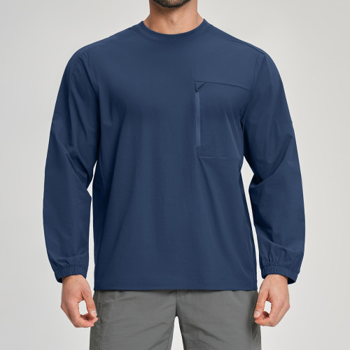 Men's Eco-Friendly Recycled Sports Long Sleeve Outdoor Fitness Top 5089 - OEM & ODM Available for Mountaineering, Hiking, Jogging & Fishing | Bulk Orders Welcome