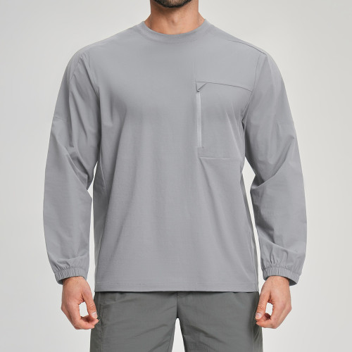 Men's Eco-Friendly Recycled Sports Long Sleeve Outdoor Fitness Top 5089 - OEM & ODM Available for Mountaineering, Hiking, Jogging & Fishing | Bulk Orders Welcome