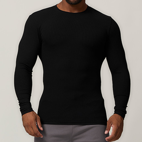 Men's Long Sleeve Compression Sports T-Shirt for Autumn/Winter - Moisture-Wicking & Breathable Fitness Wear - Perfect for Outdoor Training - OEM/ODM & Wholesale Solutions1029.