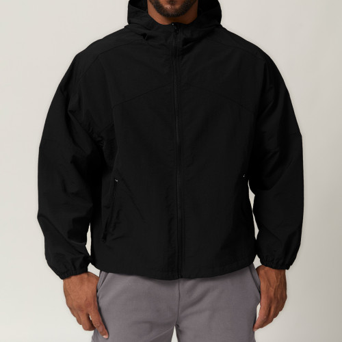 ODM & Private Label American Style Windproof Hooded Jacket – Water-Resistant Outdoor Windbreaker for Hiking and Camping – Sourced for Wholesale Markets1024
