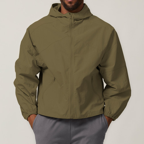 ODM & Private Label American Style Windproof Hooded Jacket – Water-Resistant Outdoor Windbreaker for Hiking and Camping – Sourced for Wholesale Markets1024