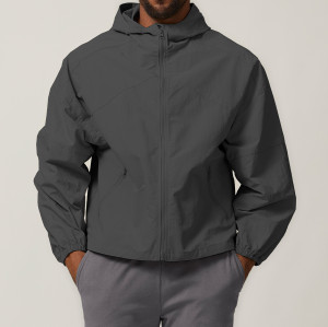 ODM & Private Label American Style Windproof Hooded Jacket – Water-Resistant Outdoor Windbreaker for Hiking and Camping – Sourced for Wholesale Markets1024