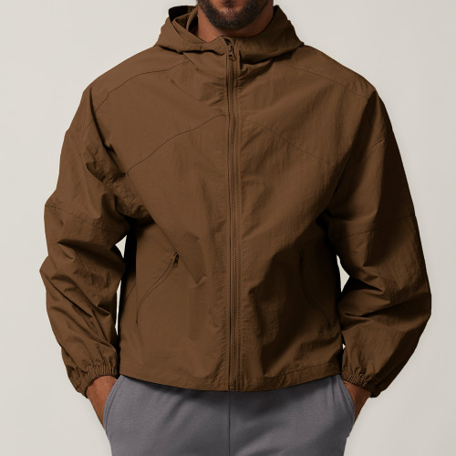 ODM & Private Label American Style Windproof Hooded Jacket – Water-Resistant Outdoor Windbreaker for Hiking and Camping – Sourced for Wholesale Markets1024