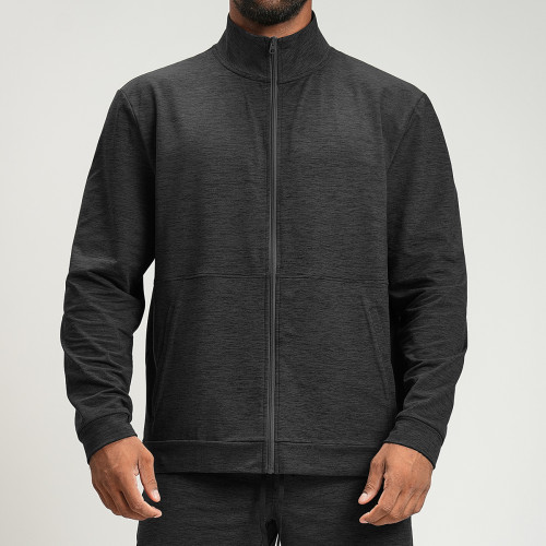 OEM & ODM Men's Sports Fitness Yoga Knit Two-Tone Jacket - Breathable Outdoor Commuting & Hiking Wear | Perfect for Wholesale Sourcing Agents1500