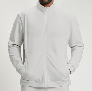 OEM & ODM Men's Sports Fitness Yoga Knit Two-Tone Jacket - Breathable Outdoor Commuting & Hiking Wear | Perfect for Wholesale Sourcing Agents1500