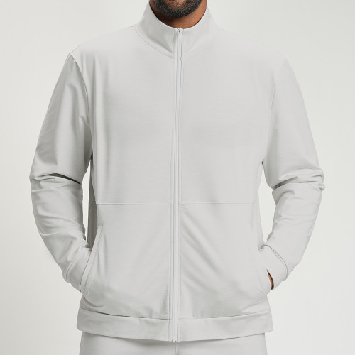 OEM & ODM Men's Sports Fitness Yoga Knit Two-Tone Jacket - Breathable Outdoor Commuting & Hiking Wear | Perfect for Wholesale Sourcing Agents1500