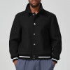 Wholesale Custom Cross-Border Men's Baseball Jacket – Spring Style with Thickened Fabric | Retro Lapel Jacket in Solid Colors | Ideal for OEM, ODM, and Sourcing Needs1125