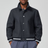 Wholesale Custom Cross-Border Men's Baseball Jacket – Spring Style with Thickened Fabric | Retro Lapel Jacket in Solid Colors | Ideal for OEM, ODM, and Sourcing Needs1125
