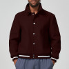 Wholesale Custom Cross-Border Men's Baseball Jacket – Spring Style with Thickened Fabric | Retro Lapel Jacket in Solid Colors | Ideal for OEM, ODM, and Sourcing Needs1125