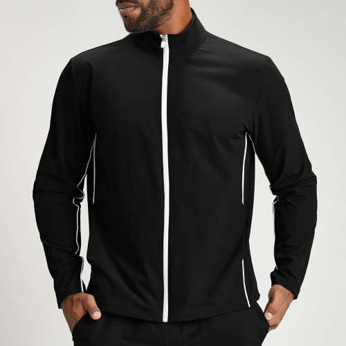 High-Quality Cross-Border Men's Quick-Dry Eco-Friendly Color-Block Sports Fitness Jacket 1158 - OEM & ODM Solutions for Bulk Orders and Sourcing Agents