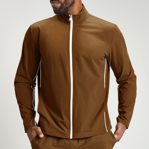High-Quality Cross-Border Men's Quick-Dry Eco-Friendly Color-Block Sports Fitness Jacket 1158 - OEM & ODM Solutions for Bulk Orders and Sourcing Agents