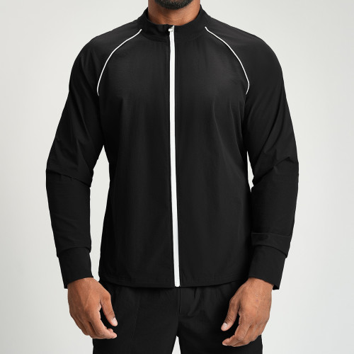 Recycled Nylon Men's Zippered Stand Collar Sports Casual Jacket - Custom OEM/ODM Manufacturing for Wholesale & Sourcing Agents | Outdoor Leisure Apparel for Europe & America1159