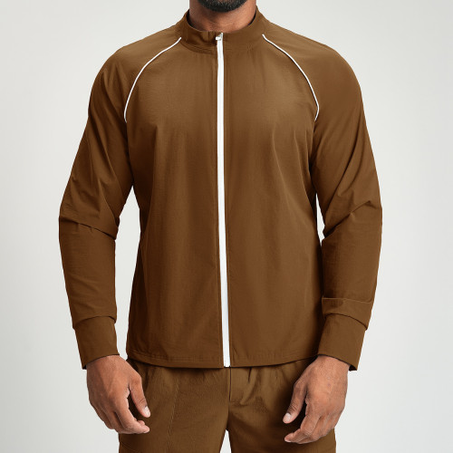 Recycled Nylon Men's Zippered Stand Collar Sports Casual Jacket - Custom OEM/ODM Manufacturing for Wholesale & Sourcing Agents | Outdoor Leisure Apparel for Europe & America1159