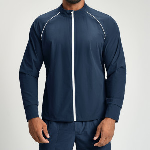 Recycled Nylon Men's Zippered Stand Collar Sports Casual Jacket - Custom OEM/ODM Manufacturing for Wholesale & Sourcing Agents | Outdoor Leisure Apparel for Europe & America1159
