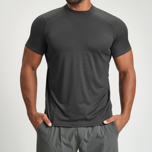 OEM & ODM Men's Skin-Friendly Breathable Sports T-Shirt - Perfect for Yoga, Outdoor Hiking & Casual Wear | Wholesale Available | Sourcing Agents for Cross-Border Fitness Apparel1202