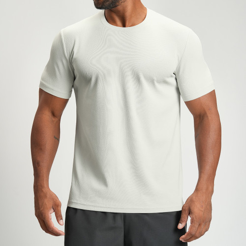 Wholesale OEM/ODM Men's Breathable Quick-Dry T-Shirt - Cross-Border Spring/Summer Skin-Friendly Round Neck for Sports & Yoga Fitness - Short Sleeve Style 4159