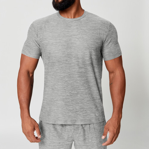 Custom OEM & ODM Men's Quick-Dry Training Fitness T-Shirt - Skin-Friendly Round Neck Short Sleeve Design for Sports & Outdoor Commuting - Perfect for Bulk Purchases1173