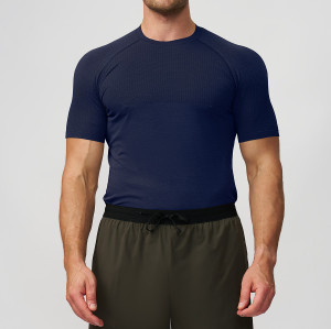 Wholesale Cross-Border Men's Seamless Quick-Dry Sports Fitness T-Shirt - Breathable Short Sleeve Yoga & Running Muscle Slim-Fit OEM & ODM Solutions
