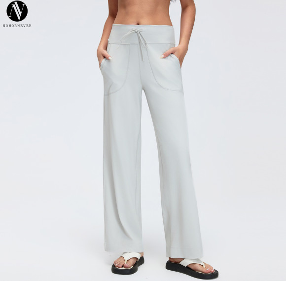 DL336 Women's Evrlue Zero-Feel Wide Leg Yoga Pants - High Elastic Multi-Pocket Casual Fitness Trousers | OEM & ODM Activewear Manufacturer for Wholesale & Sourcing Agents