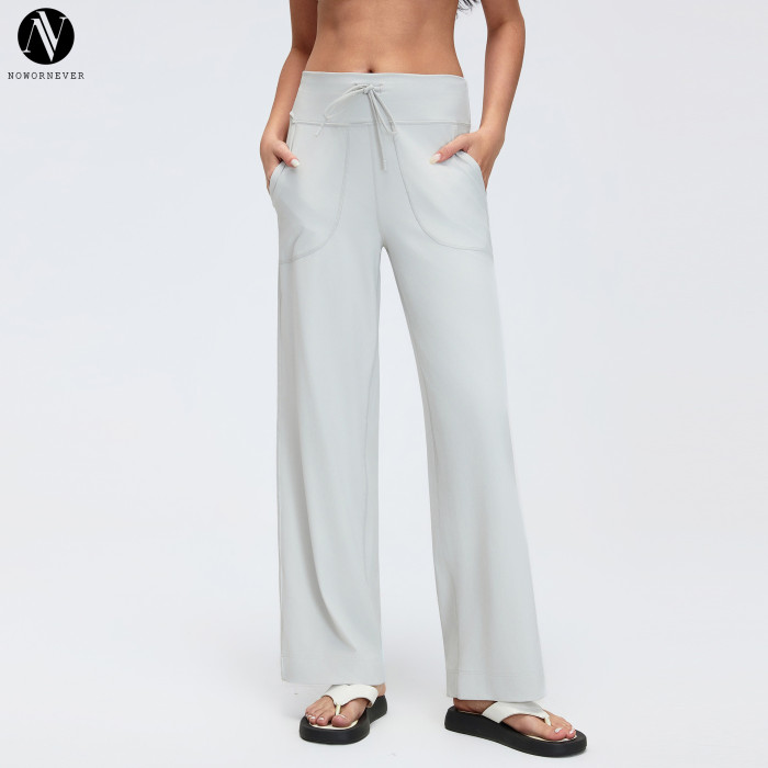 DL336 Women's Evrlue Zero-Feel Wide Leg Yoga Pants - High Elastic Multi-Pocket Casual Fitness Trousers | OEM & ODM Activewear Manufacturer for Wholesale & Sourcing Agents