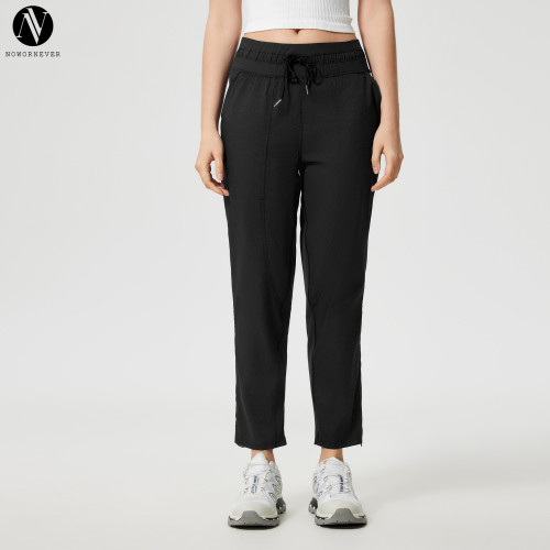 DSS070 Women's 2-in-1 Ice-Sense Quick Dry Straight Leg Pants, Lightweight Breathable Casual Running & Fitness Trousers