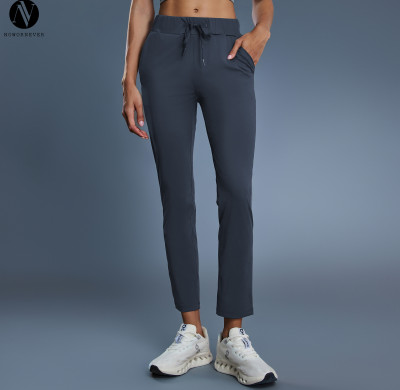 DL081 Women's Loose Straight Leg Yoga Pants - OEM & ODM High Elastic Drawstring Waist 9/10 Length Casual Sports Trousers for Wholesale & Sourcing Agents | Perfect for Activewear & Fashion Clothing